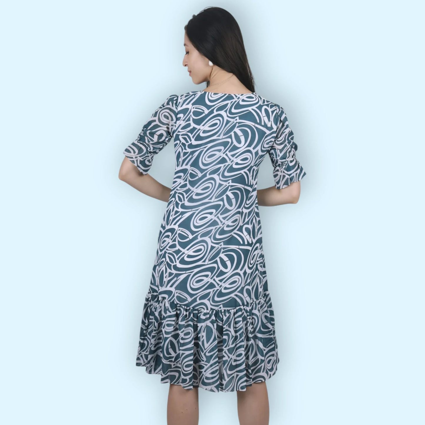 Playful Frill Tunic Dress