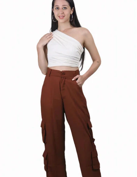 High-Waisted Cargo Pants