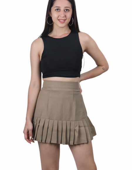 High-Rise Pleated Skorts