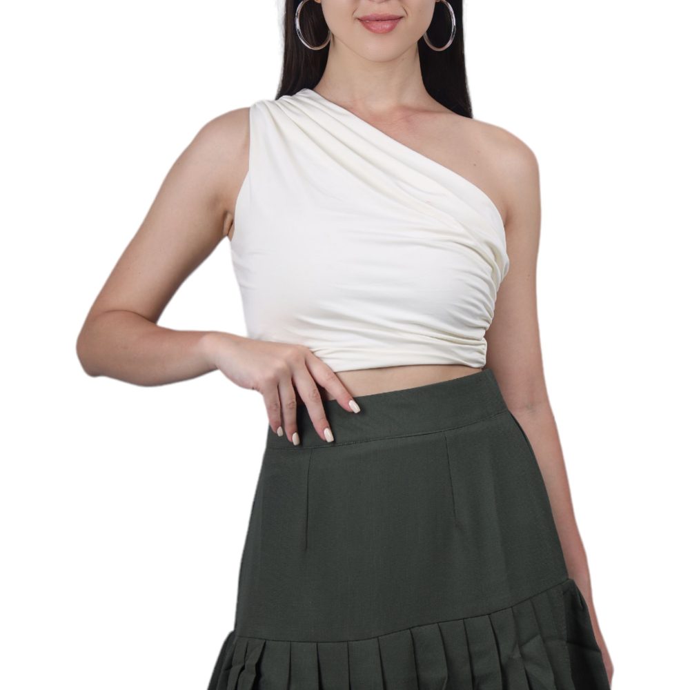 High-Rise Pleated Skorts