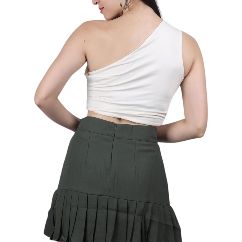 High-Rise Pleated Skorts