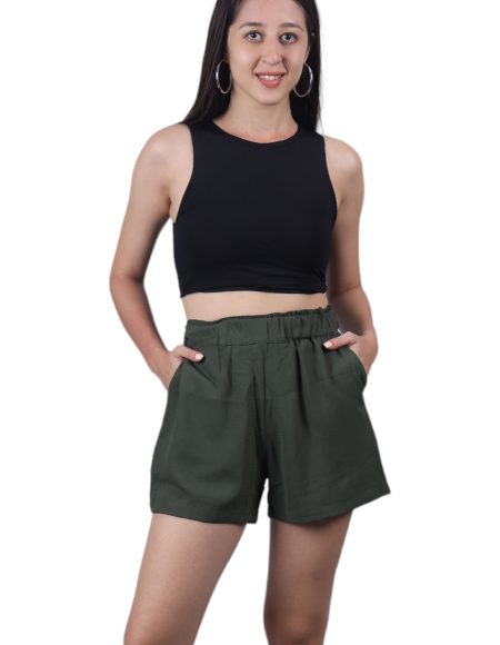 High-Waist Casual Shorts