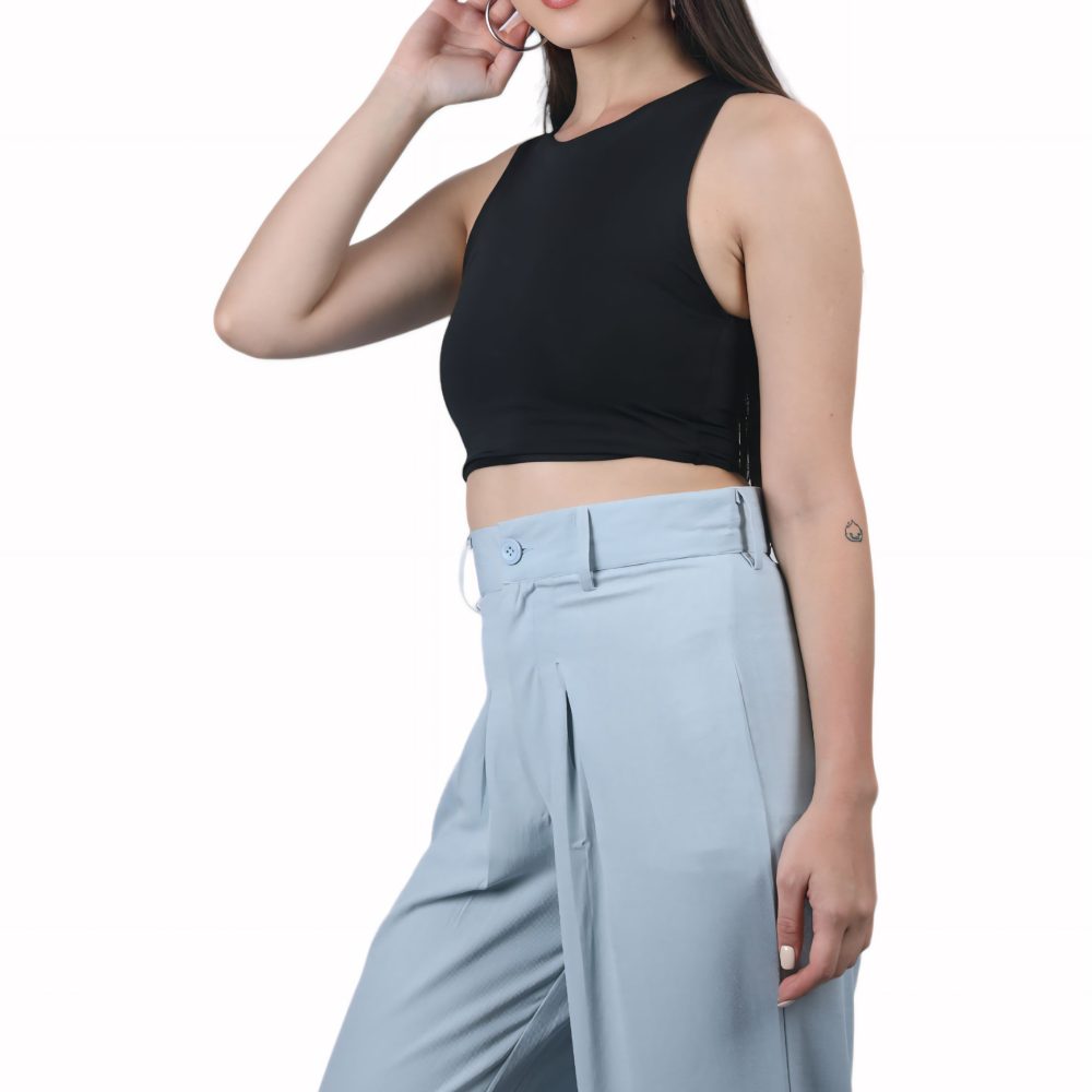 High-Waisted Pleated Pants