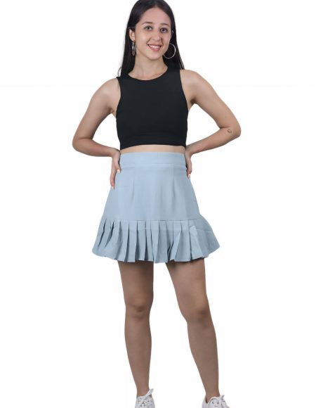 High-Rise Pleated Skorts