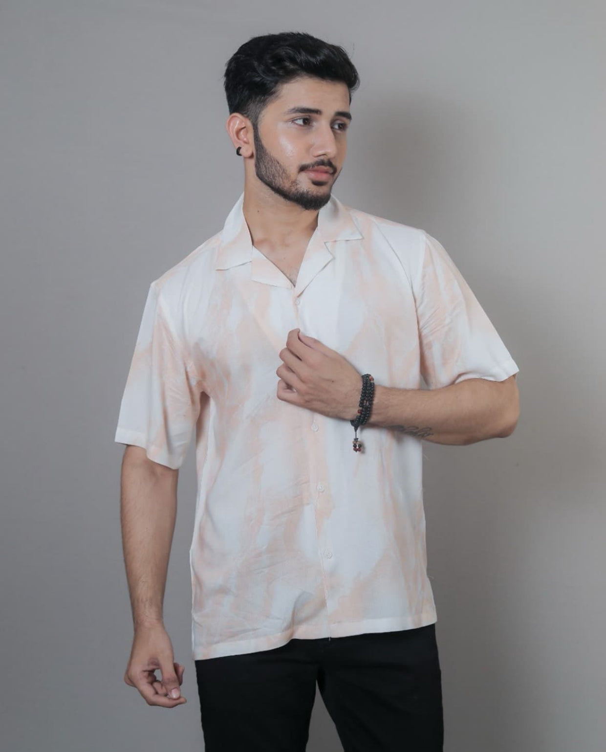 Kloschè Oversized Tie & Dye Printed Rayon Shirt