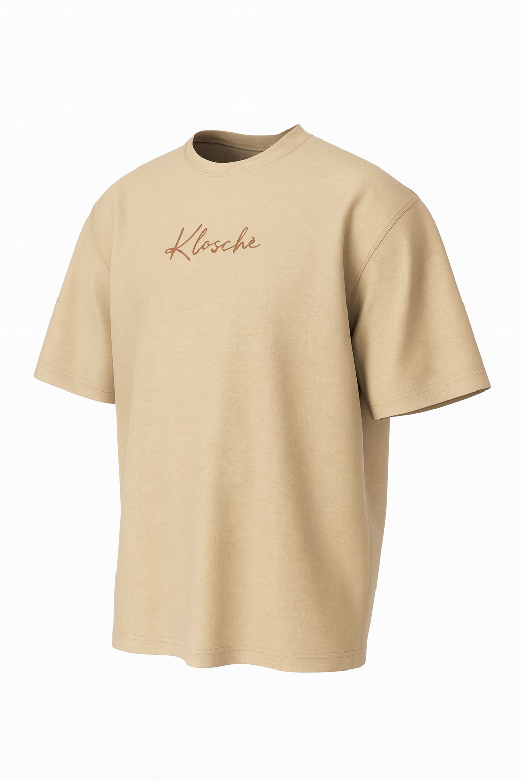 OVERSIZED SIGNATURE LOGO TEE – BEIGE