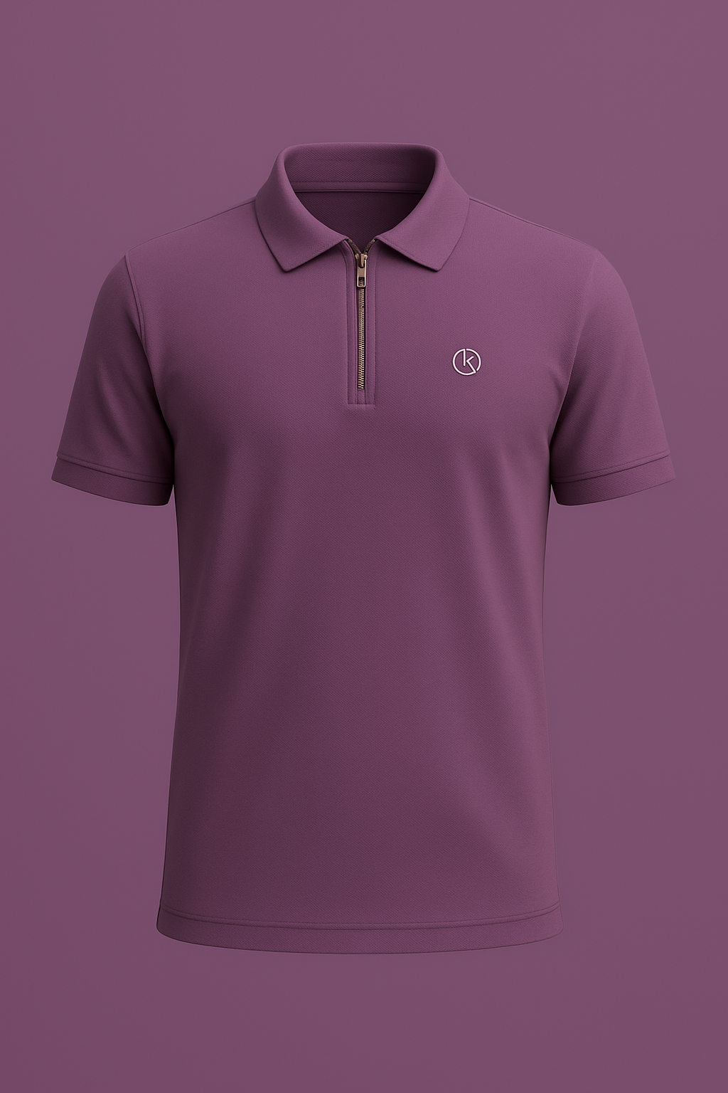 THE ZIP-UP POLO – PURPLE