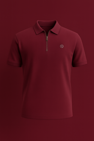 THE ZIP-UP POLO – WINE